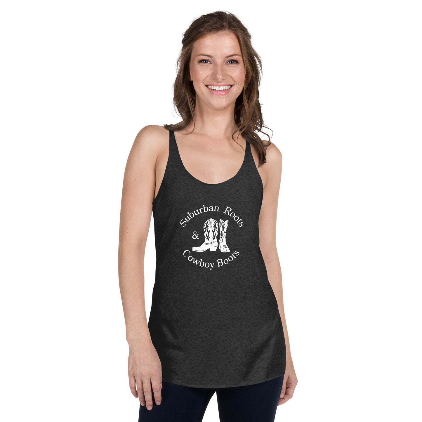 Suburban Roots & Cowboy Boots Racerback Tank