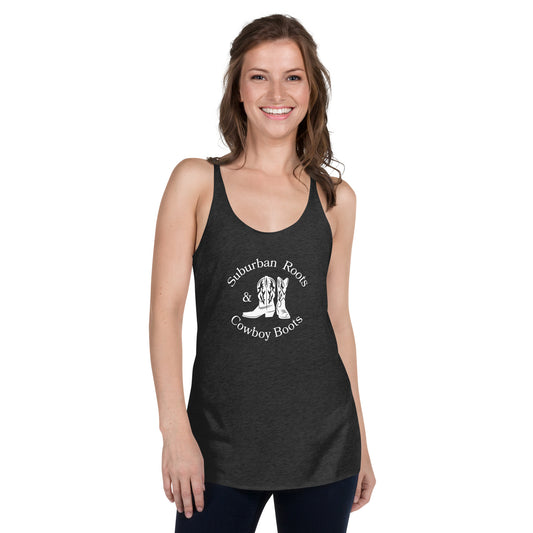 Suburban Roots & Cowboy Boots Racerback Tank